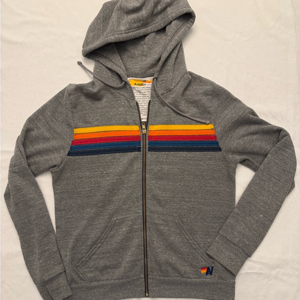 Aviator Nation 5 stripe hoodie